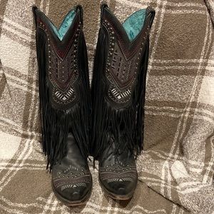 Corral Bling Fringe Boots Women’s Size 10